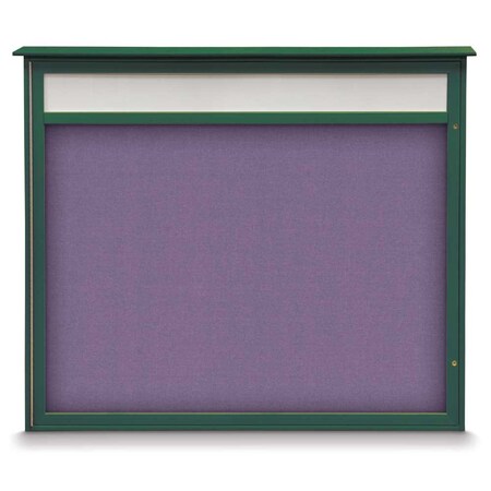 United Visual Products Double Door Enclosed Indoor Letterboard UV11255-GOLD-GREEN